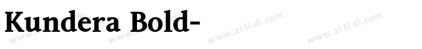 Kundera Bold字体转换